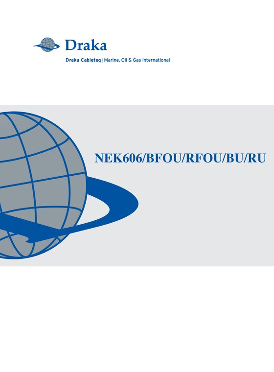 Prysmian-Draka Cable Catalogue NEK606 BFOU / RFOU cover