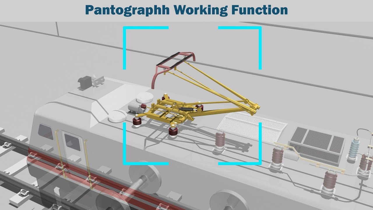 What is a pantograph in railways and how are pantograph cables used?