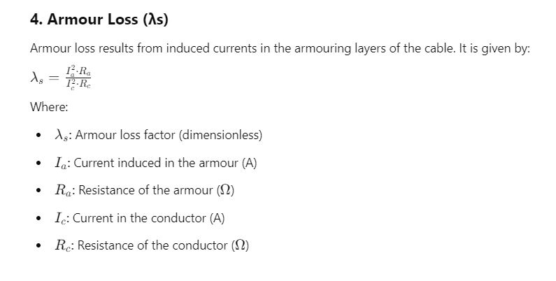 Armour Loss (λs)