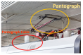 What is a pantograph in railways and how are pantograph cables used?