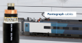 What is a pantograph in railways and how are pantograph cables used?